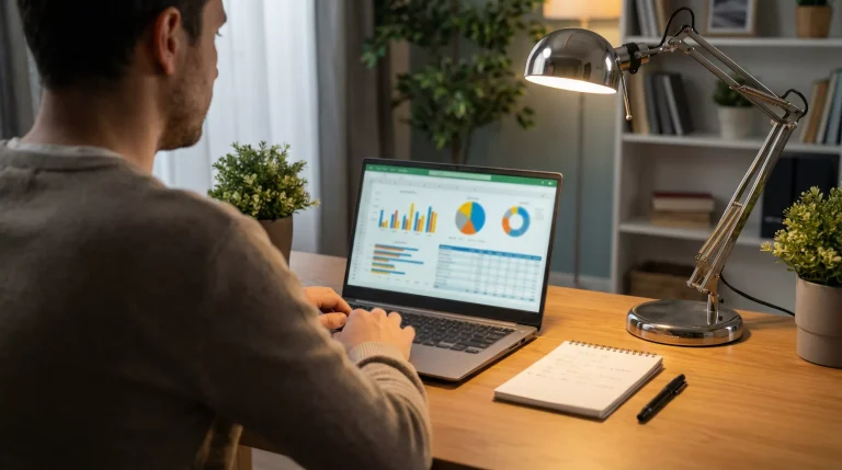 Person analysiert Sportwetten-Quoten auf einem Laptop-Bildschirm