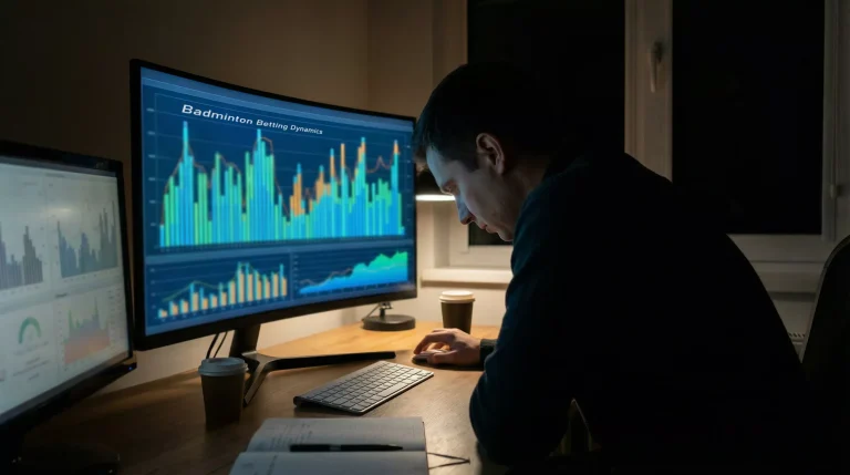 Person analysiert Sportdaten auf einem Computerbildschirm mit Diagrammen